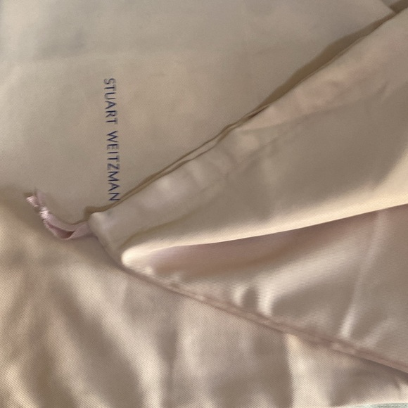 Stuart Weitzman Extra large boots shoes drawstring storage dust bag peach canvas - Picture 6 of 8